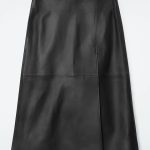 Leather Slim Skirt Black