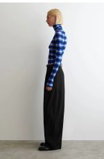 Merino Turtleneck Top Blue - Image 2