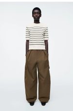 Knitted Round-Neck T-Shirt White