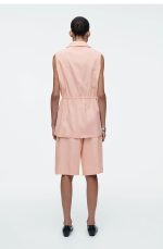 Linen Slim Vest Pink - Image 2