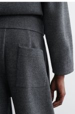 Wool Barrel Trousers Gray - Image 3