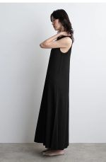 Knitted Sleeveless Dress Black - Image 2