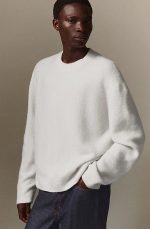 Round-Neck Pullover Beige