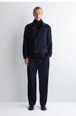 Wool Trousers Navy