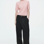 Standard Round-neck Blend Texture Knitwear