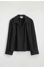 Cotton Ruched Shirt Black - Image 4