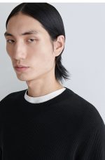 Cotton Crew-Neck Pullover Black - Image 3