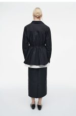 Drawstring Shirt Navy - Image 3