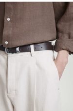 Denim Pleated Pants - Image 3