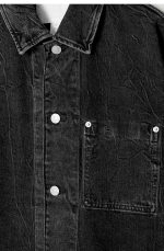 Denim Collared Shirt Black - Image 4