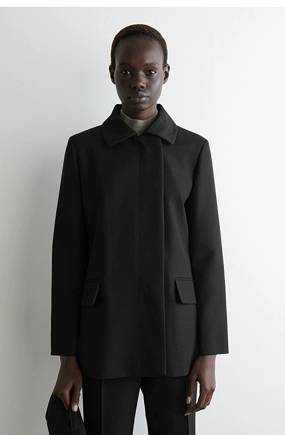 O1CN01OjSlnK1u7vukuqzjn_!!4611686018427380567-0-item_pic Wool Jacket Black - Image 1