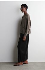 Wool Round-Neck Cardigan Brown - Image 2