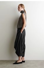 Pleated Trousers Black