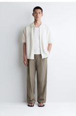 Loose Waffle Cotton Zipper Knitted - Image 2