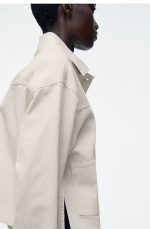 Denim Jacket Beige - Image 2