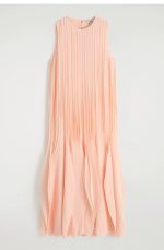 Pleated Dress Orange - Image 4
