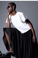 Cotton Pleated T-Shirt - Image 2