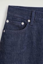 Casual High Waist Denim Denim Indigo Blue - Image 6