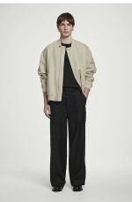 Linen Straight Pants Black