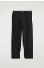 Casual Straight Mid-waist Cropped Denim Black - Image 4