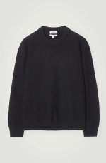 Wool Round-Neck Pullover Black - Image 4
