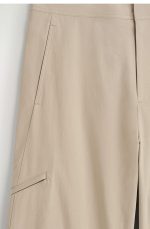 Cotton Straight Trousers Beige - Image 5