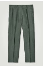 Linen Tapered Pants Green - Image 3
