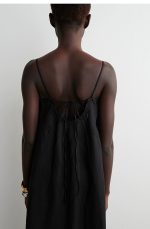 Linen Pleated Dress - Image 3