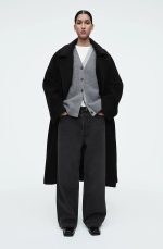 Wool V-Neck Cardigan Gray - Image 2