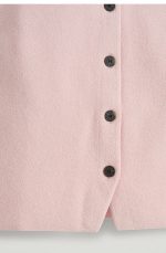 Knitted Round-Neck Vest Pink - Image 5