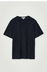 Linen T-Shirt Navy - Image 4