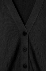 Wool V-Neck Cardigan Black - Image 5