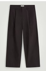 Cotton Wide-Leg Pants Brown - Image 4
