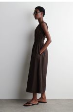 Cotton Jumpsuit Brown - Image 2