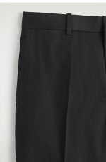 Cotton Straight Pants Black - Image 5