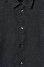 Linen Long-Sleeve Shirt Navy - Image 5