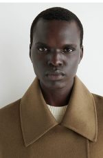 Wool Double-Breasted Coat Brown - Image 2