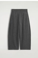 Cotton Wide-Leg Pants Gray - Image 4