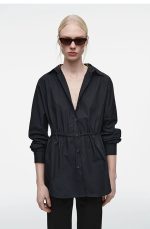 Drawstring Shirt Navy