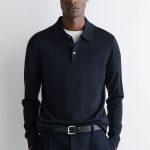 Merino Slim Polo Navy