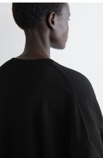Wool Round-Neck Pullover Black - Image 3
