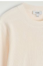 Cotton Crew-Neck Pullover Beige - Image 5