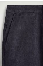 Denim Straight Trousers Blue - Image 5
