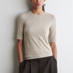 Round-Neck T-Shirt Beige