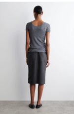 Ruched Skirt Black - Image 2