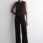 Wide-Leg Jeans Black