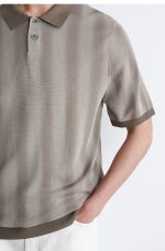Knitted Polo Brown - Image 3