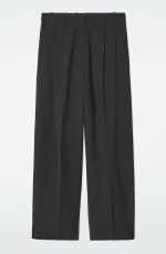 Wool Wide-Leg Pants Black - Image 4