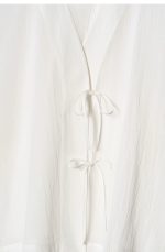Ruched Shirt White - Image 5