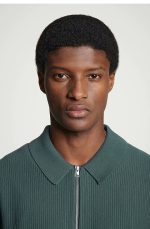 Loose Waffle Cotton Zipper Knitted - Image 2